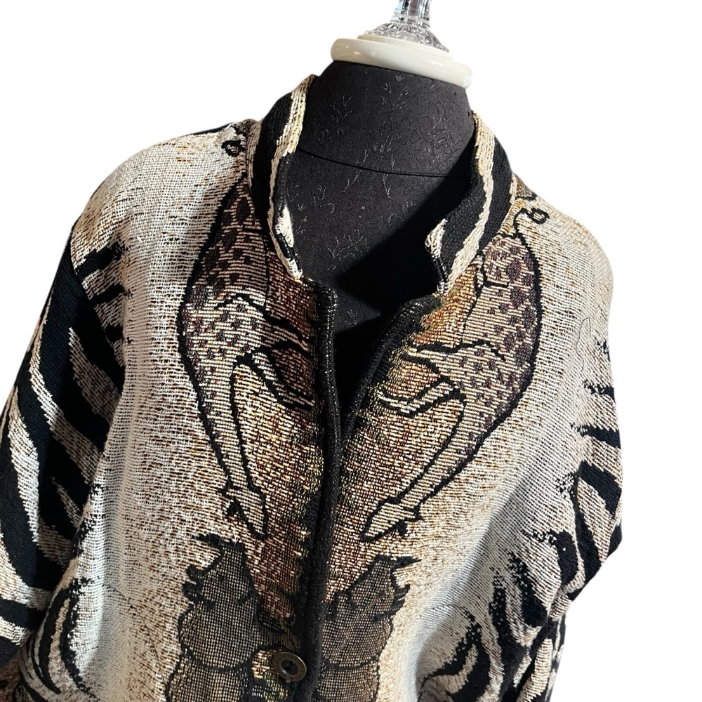 Sugar Street Weavers Vintage Safari Print Jacket Medium USA - Picture 2 of 10